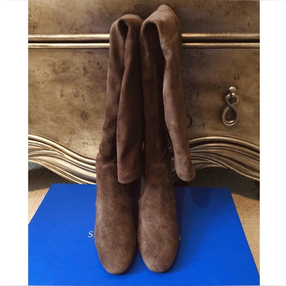 Elegant Brown Suede Women's Boots